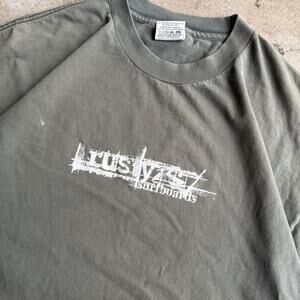 Y2K Vintage Rusty Surfboards Olive Green Tee